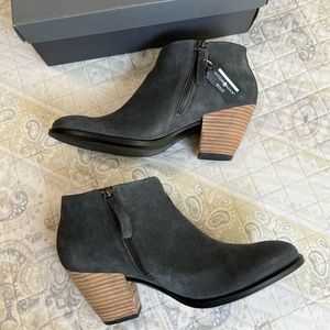 Ecco Womens Shape 55 Western Ankle Boot Magnet Suede/ Hydromax Fashion S…